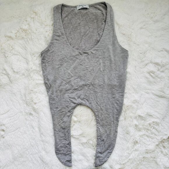 Aritzia Tie Front Tank Top Blouse XXS - Grey - Picture 3 of 4